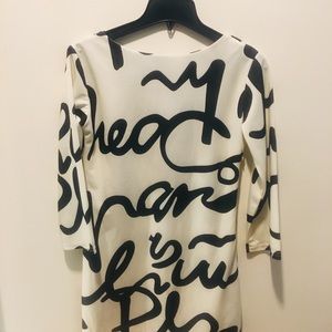 Printed white dress shirt